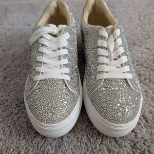 Betsey Johnson Sparkling Rhinestone Sneakers
